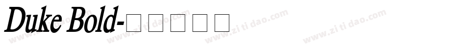 Duke Bold字体转换